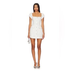 SAU LEE Annabelle dress white, size 8